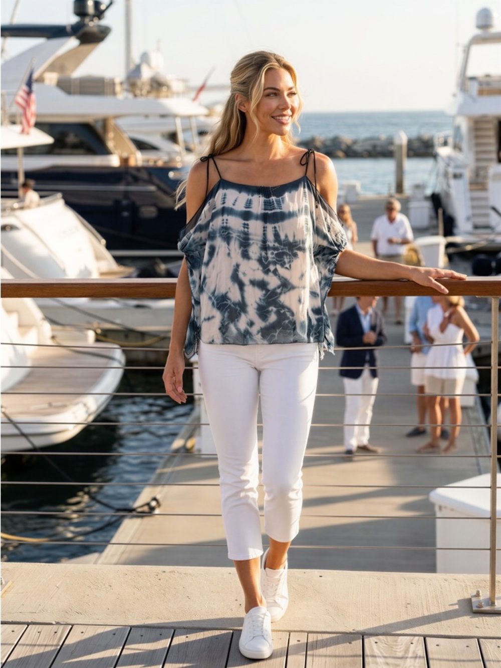 100% Silk Boho Tie-Dye Blouse